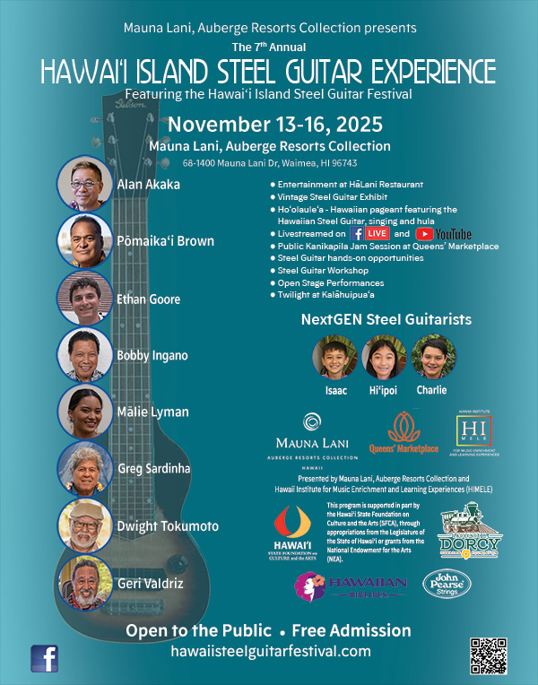 2025 Hawai&lsquo;i Island Steel Guitar Experience Poster